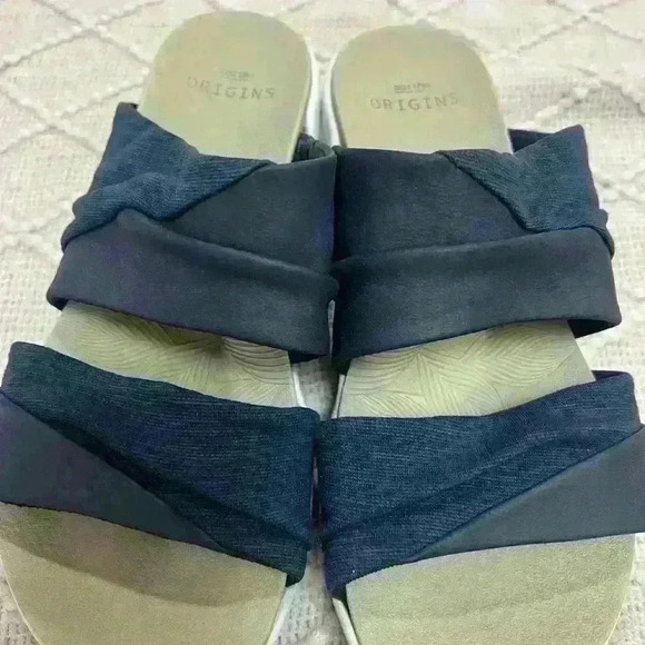 Earth Origins Giana Slip On Comfort Walking Sandals in Navy Blue, Women’s Sz 7.5 - Picture 4 of 11